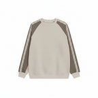 Men’s Retro Contrast Color Striped Sweatshirt Loose Fit