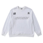 Dark Letters Printed Crew Neck Sweatshirt Men