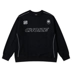 Dark Letters Printed Crew Neck Sweatshirt Men
