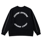 Dark Letters Printed Crew Neck Sweatshirt Men
