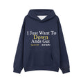 Men’s American Letter Print Hooded Sweatshirt