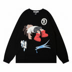 Men’s Cartoon Printed Crew Neck Sweatshirt Casual Style