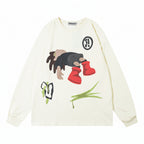 Men’s Cartoon Printed Crew Neck Sweatshirt Casual Style