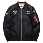 Men’s Casual Embroidered Cotton Zipper Jacket