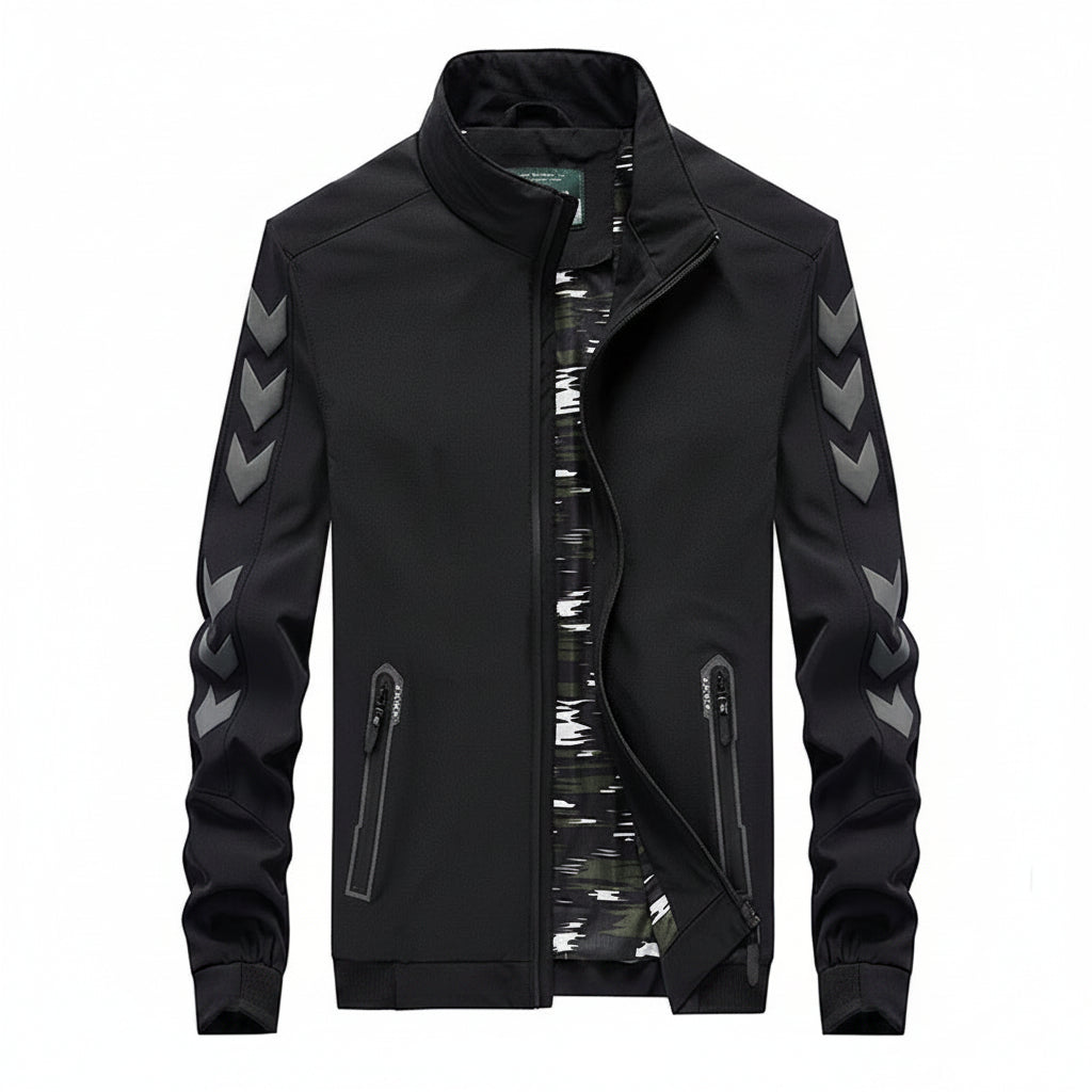 Men’s Casual Nylon Jacket Lightweight Zipper Pocket Design