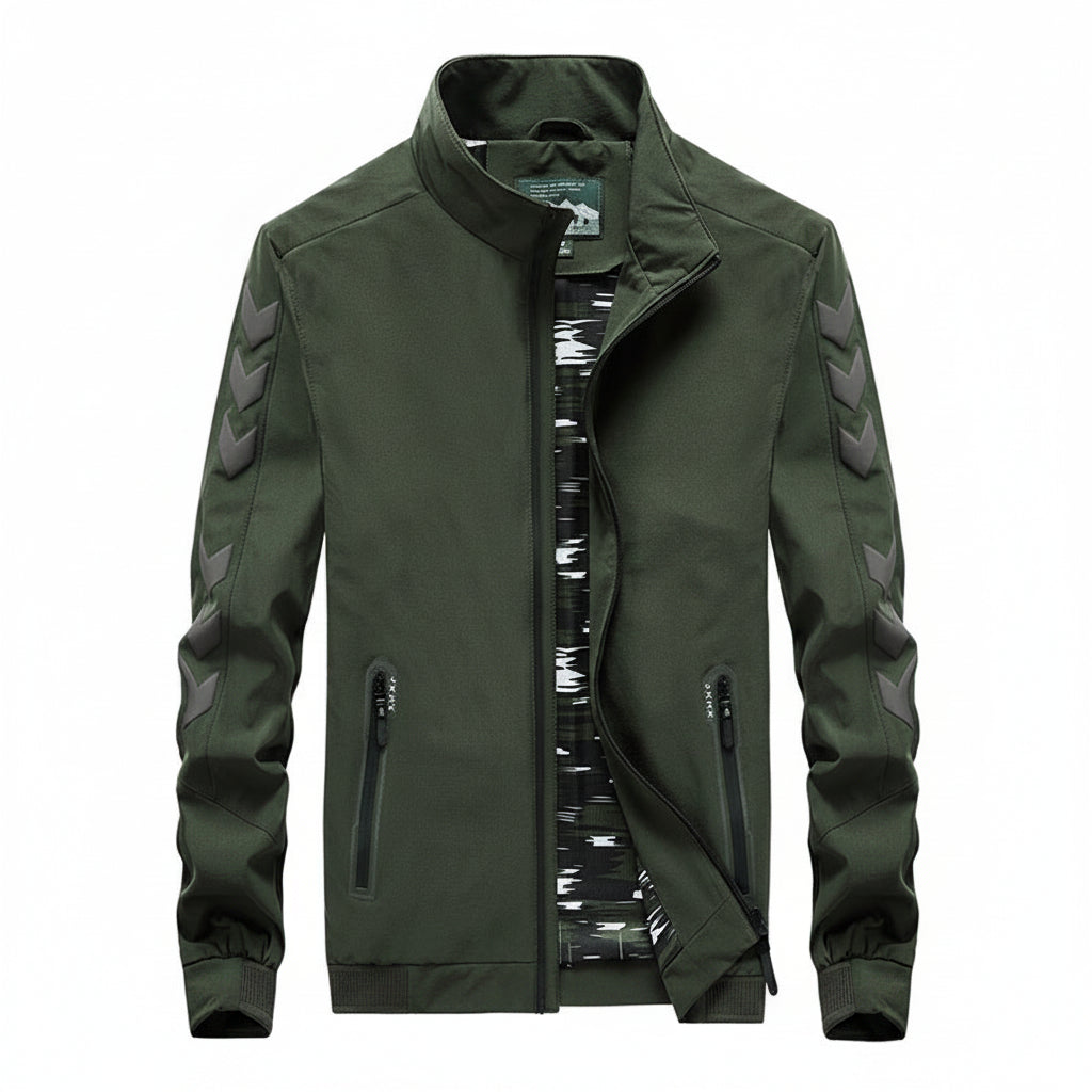 Men’s Casual Nylon Jacket Lightweight Zipper Pocket Design