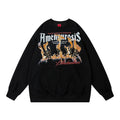 Men’s Flame Print Cotton Crewneck Sweatshirt