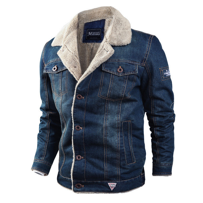 Men’s Loose Fit Thick Denim Casual Jacket