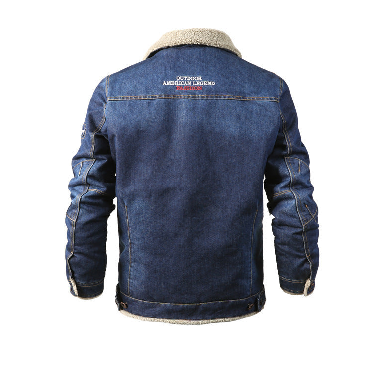 Men’s Loose Fit Thick Denim Casual Jacket