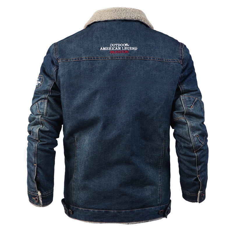 Men’s Loose Fit Thick Denim Casual Jacket