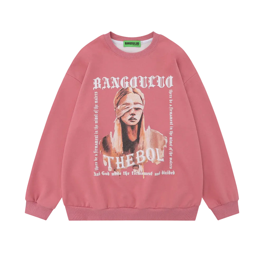 Men’s Oil Painting Print Crewneck Sweatshirt