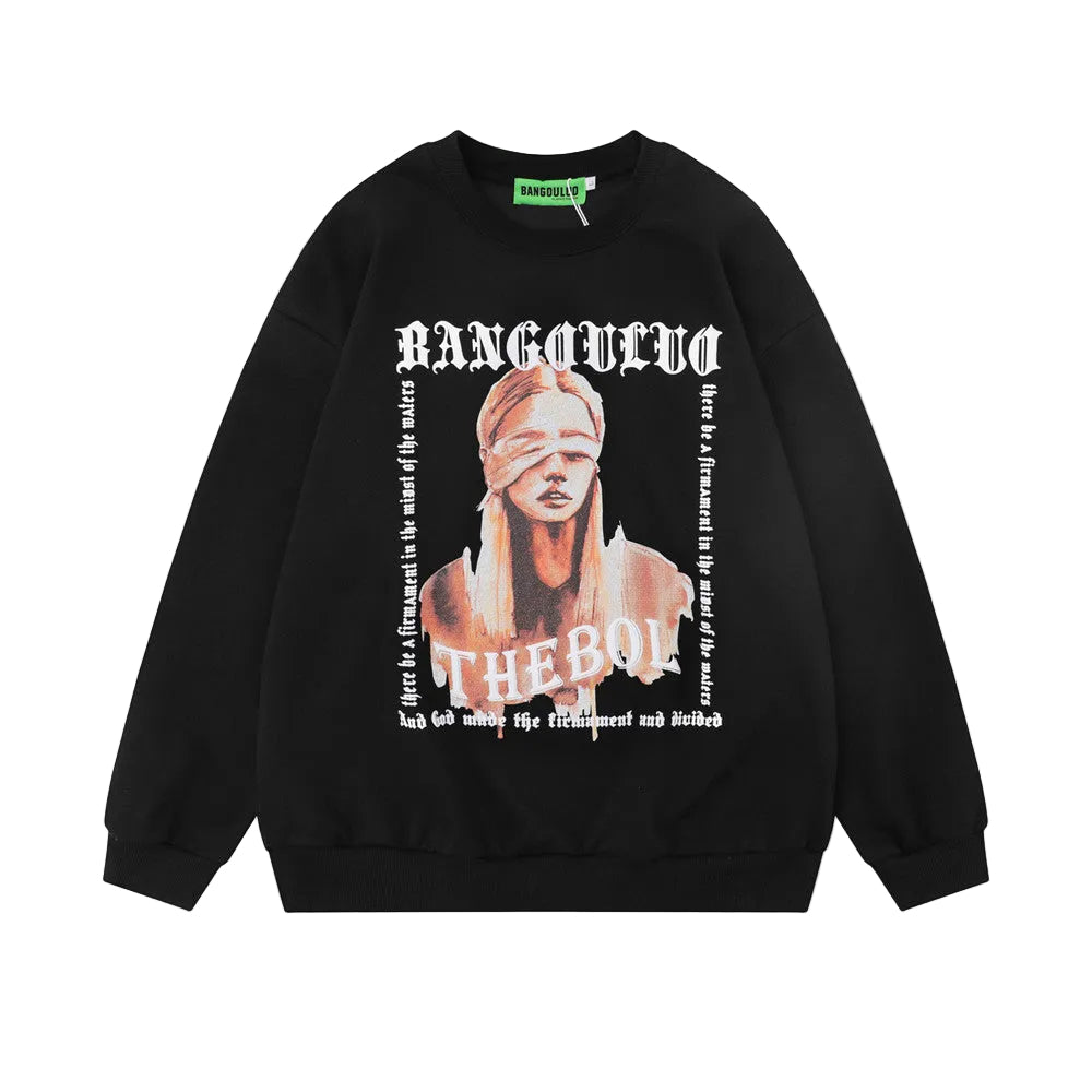 Men’s Oil Painting Print Crewneck Sweatshirt