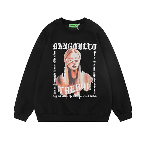 Men’s Oil Painting Print Crewneck Sweatshirt