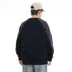 Men’s Retro Contrast Color Striped Sweatshirt Loose Fit