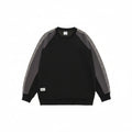 Men’s Retro Contrast Color Striped Sweatshirt Loose Fit