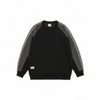 Men’s Retro Contrast Color Striped Sweatshirt Loose Fit