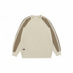 Men’s Retro Contrast Color Striped Sweatshirt Loose Fit