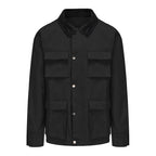 Men’s Solid Color Loose Fit Zipper Jacket