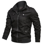Men’s Solid Color Stand Collar Casual Jacket