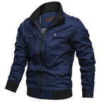 Men’s Solid Color Stand Collar Casual Jacket