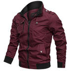 Men’s Solid Color Stand Collar Casual Jacket