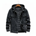 Men’s Thick Hooded Denim Winter Jacket Casual