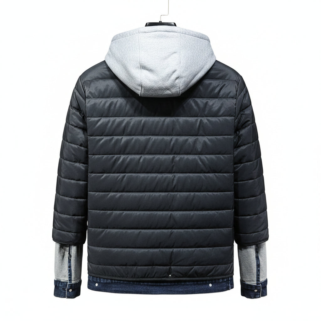 Men’s Thick Hooded Denim Winter Jacket Casual