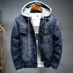 Men’s Thick Hooded Denim Winter Jacket Casual