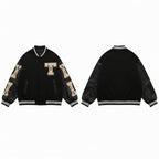 Men’s Vintage Baseball Jacket Street Style Loose Fit