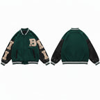 Men’s Vintage Baseball Jacket Street Style Loose Fit