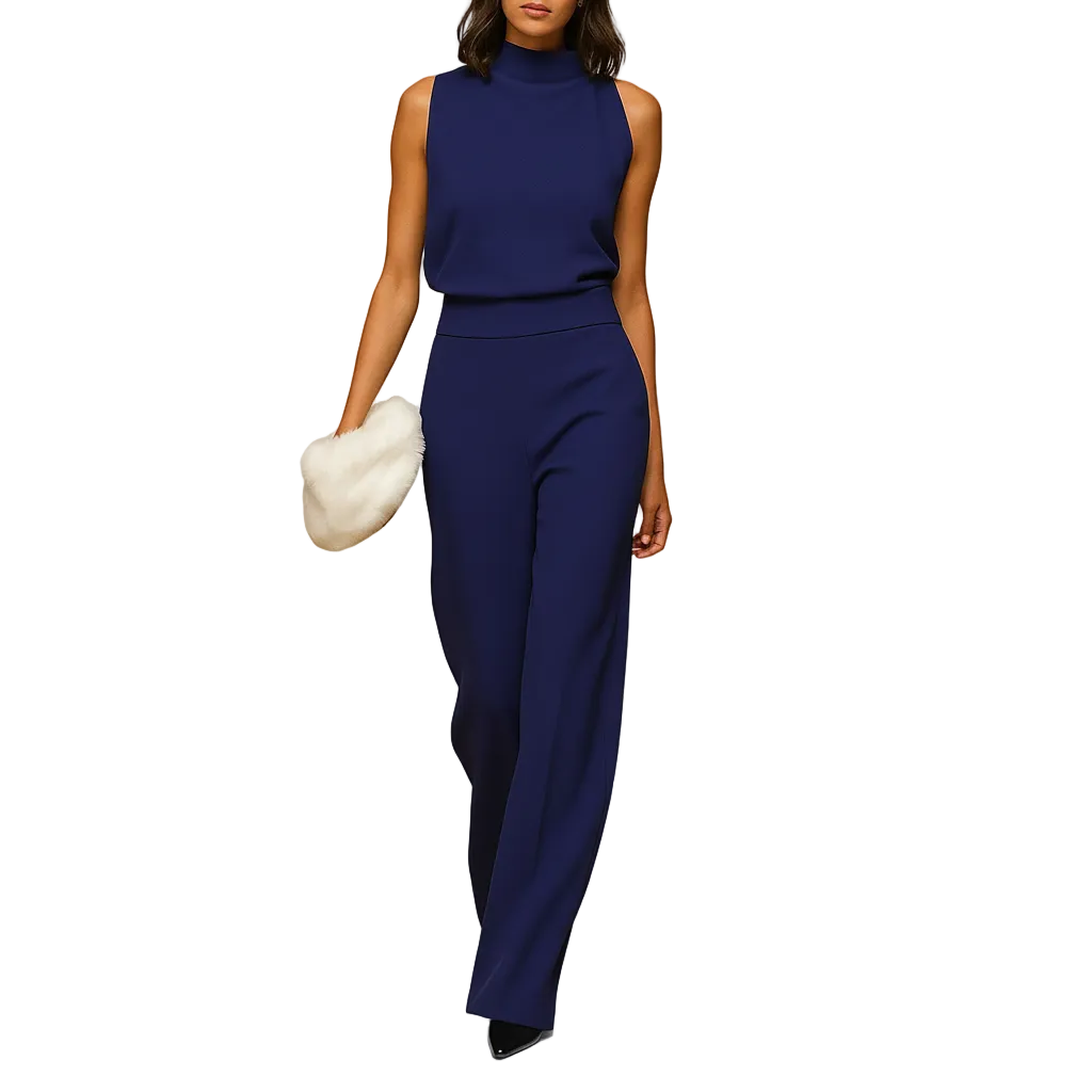 Women’s Elegant Halter Neck Wide Leg Jumpsuit