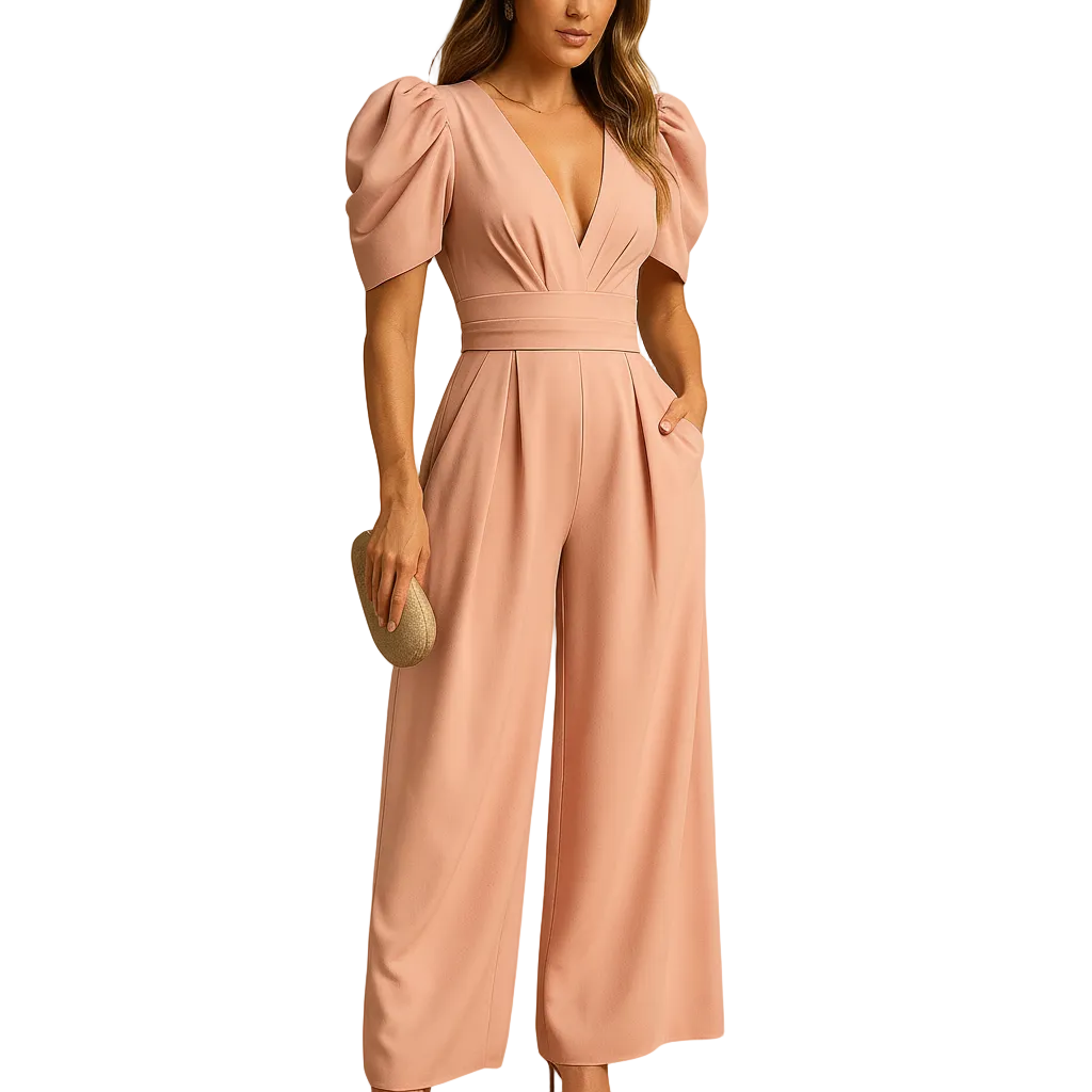 Women’s Elegant Long Flowing Formal Jumpsuit