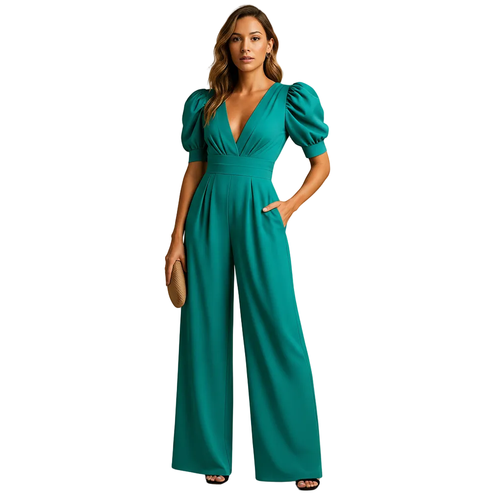 Women’s Elegant Long Flowing Formal Jumpsuit