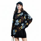 Women’s Vintage Japanese Animal Knit Sweater Loose Fit
