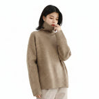 Women’s Vintage Thick Turtleneck Knit Sweater Cozy Fit
