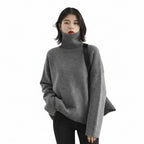 Women’s Vintage Thick Turtleneck Knit Sweater Cozy Fit