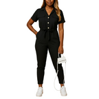Women’s Elegant Button Front Tailored Jumpsuit